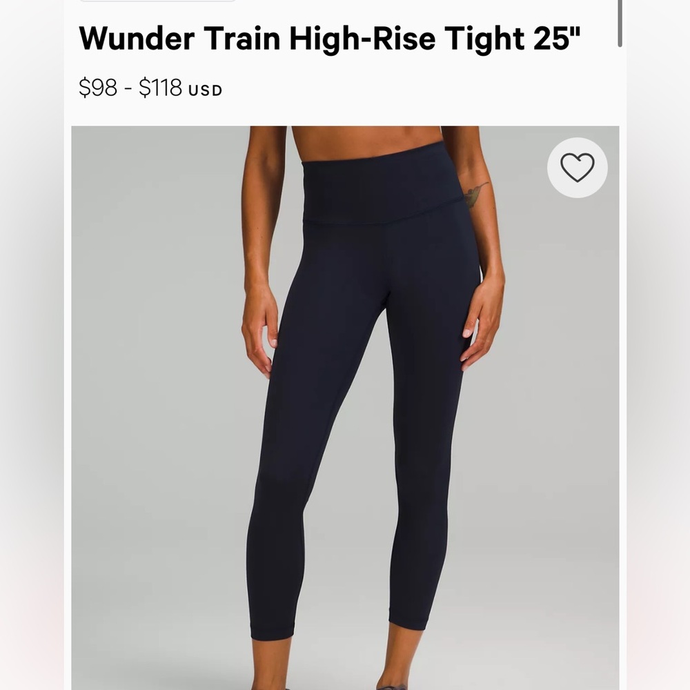 Lululemon wunder train high-rise legging